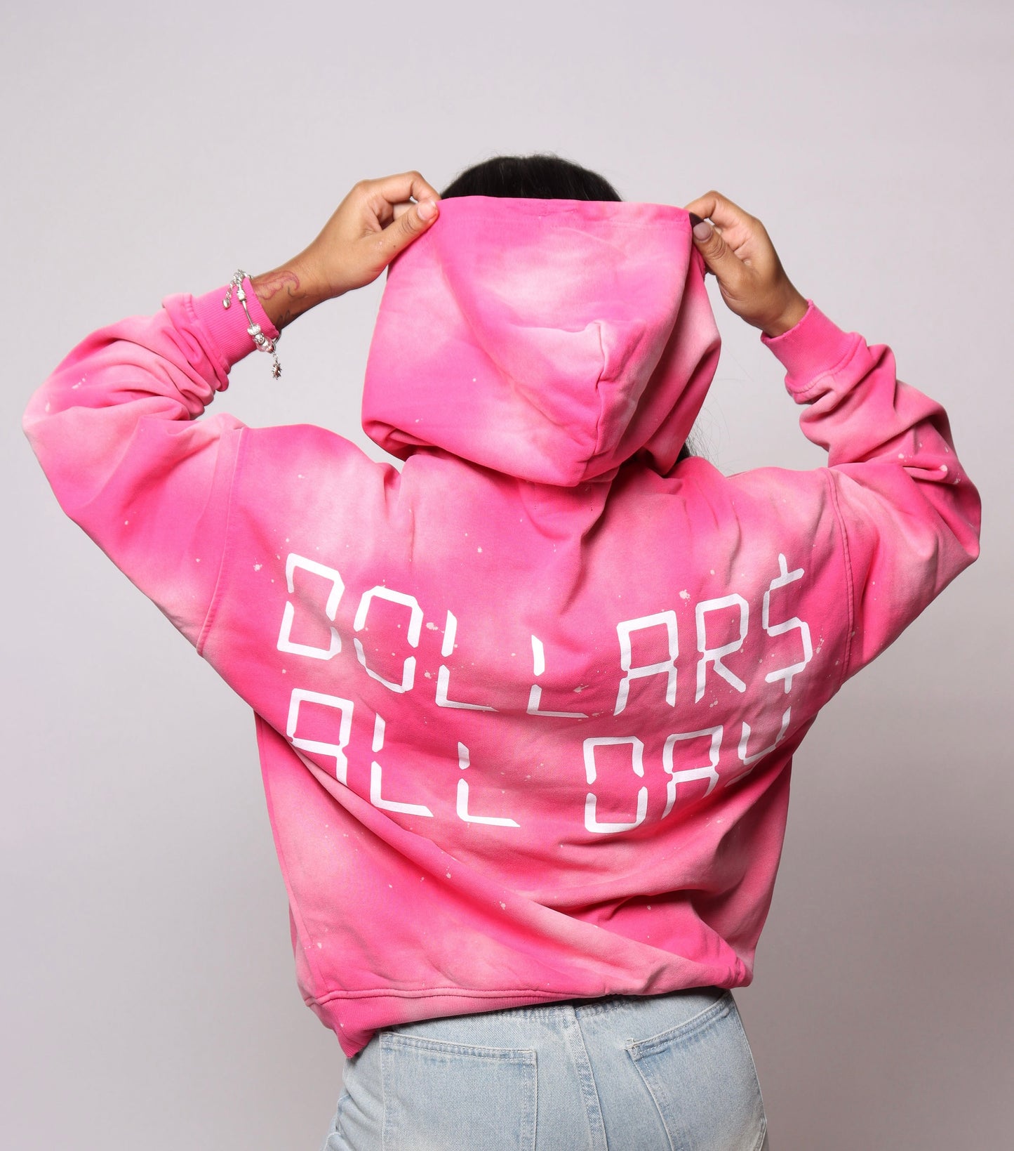 “Time Is Money” Hoodie Rose Pink