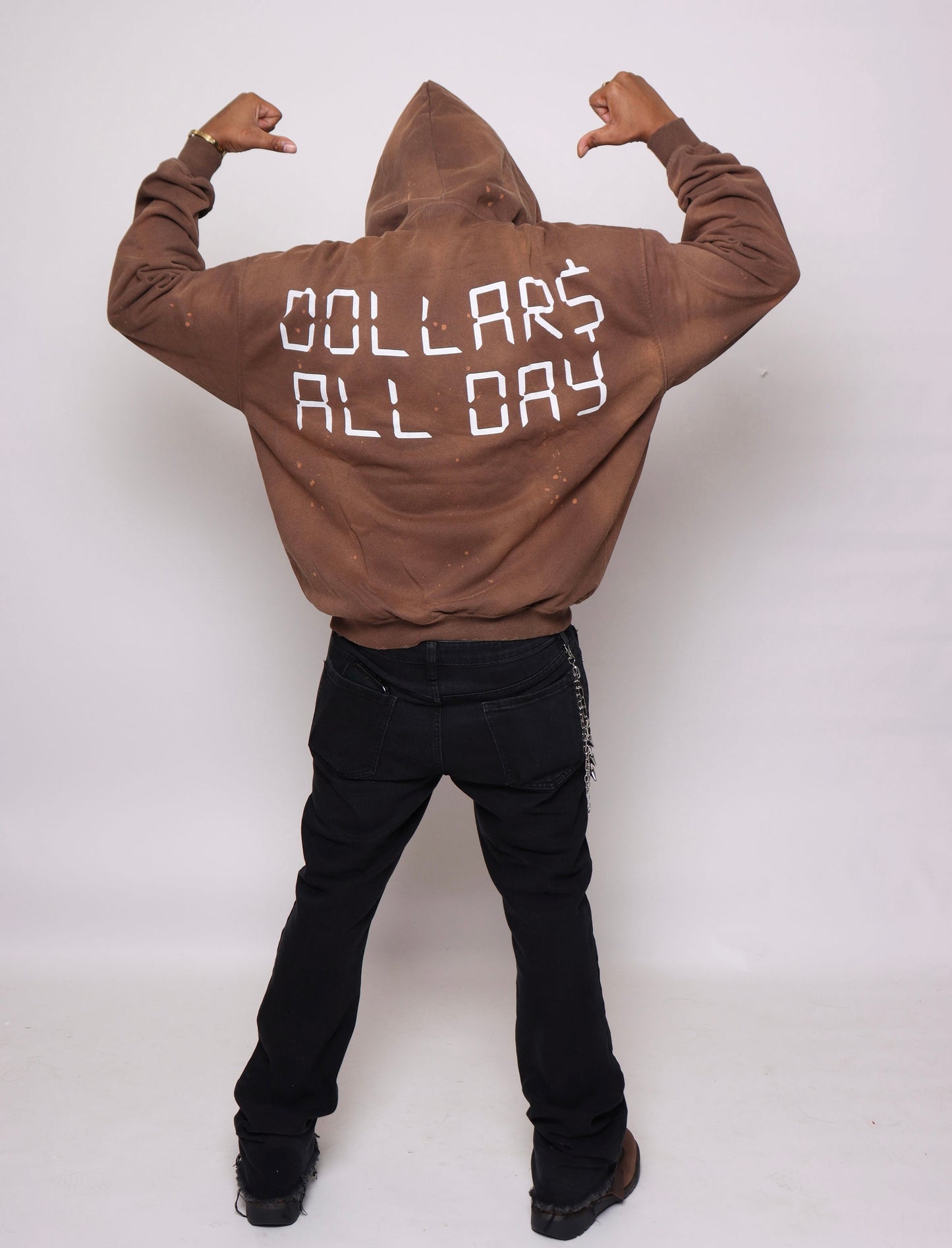 “Time Is Money” Hoodie Chocolate