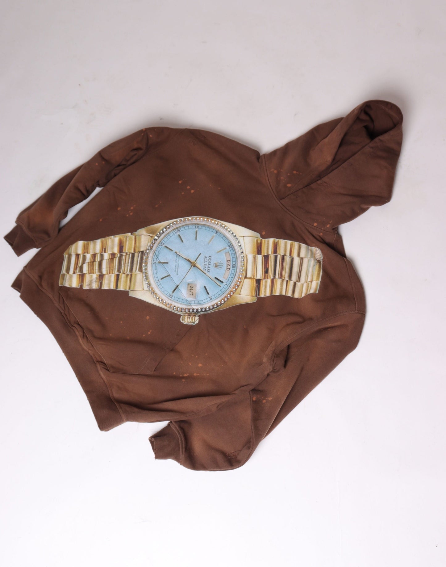 “Time Is Money” Hoodie Chocolate
