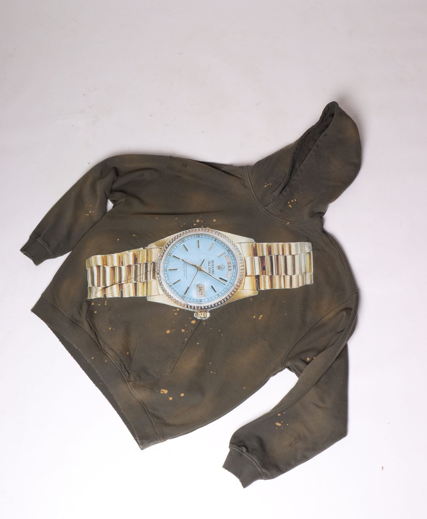 “Time Is Money” Hoodie Money Green