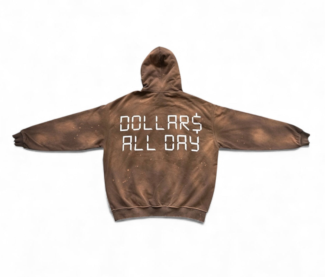 “Time Is Money” Hoodie Chocolate