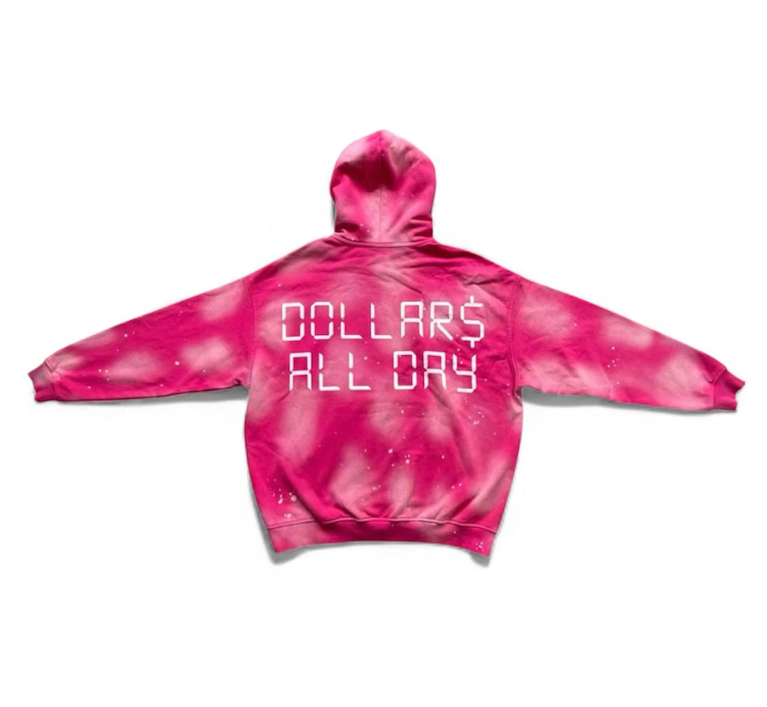 “Time Is Money” Hoodie Rose Pink
