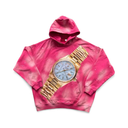 “Time Is Money” Hoodie Rose Pink